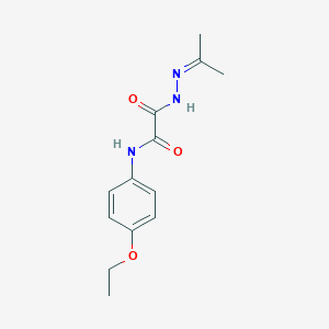 molecular formula C13H17N3O3 B4932916 N-(4-ethoxyphenyl)-2-[2-(1-methylethylidene)hydrazino]-2-oxoacetamide 