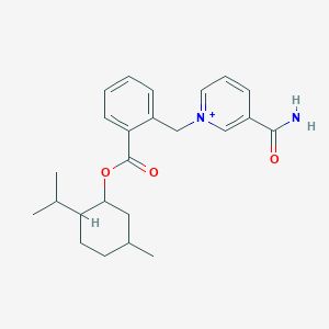 molecular formula C24H31N2O3+ B493292 3-(Aminocarbonyl)-1-(2-{[(2-isopropyl-5-methylcyclohexyl)oxy]carbonyl}benzyl)pyridinium 