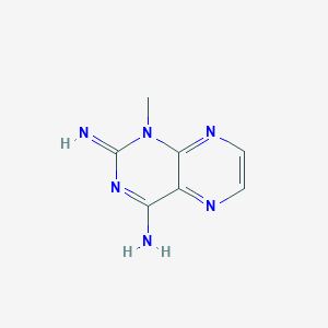 molecular formula C7H8N6 B493294 4-Imino-1-methyl-1,4-dihydro-2-pteridinamine 