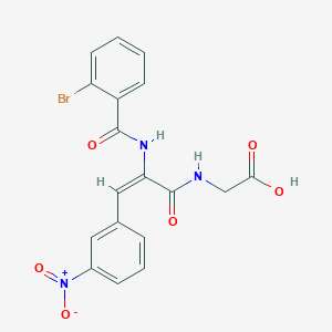 N-[2-[(2-bromobenzoyl)amino]-3-(3-nitrophenyl)acryloyl]glycine