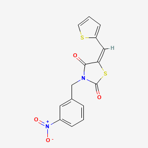 molecular formula C15H10N2O4S2 B4932953 3-(3-nitrobenzyl)-5-(2-thienylmethylene)-1,3-thiazolidine-2,4-dione 
