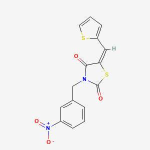 3-(3-nitrobenzyl)-5-(2-thienylmethylene)-1,3-thiazolidine-2,4-dione