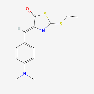 molecular formula C14H16N2OS2 B4932961 4-[4-(dimethylamino)benzylidene]-2-(ethylthio)-1,3-thiazol-5(4H)-one 
