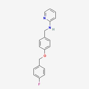 molecular formula C19H17FN2O B4932976 N-{4-[(4-fluorobenzyl)oxy]benzyl}-2-pyridinamine 