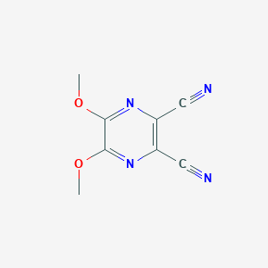molecular formula C8H6N4O2 B493299 5,6-Dimethoxypyrazine-2,3-dicarbonitrile 