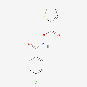 4-chloro-N-[(2-thienylcarbonyl)oxy]benzamide