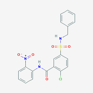 5-[(benzylamino)sulfonyl]-2-chloro-N-(2-nitrophenyl)benzamide