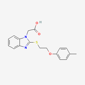(2-{[2-(4-methylphenoxy)ethyl]thio}-1H-benzimidazol-1-yl)acetic acid