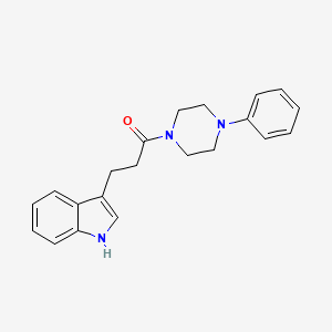 molecular formula C21H23N3O B4933022 3-[3-oxo-3-(4-phenyl-1-piperazinyl)propyl]-1H-indole 