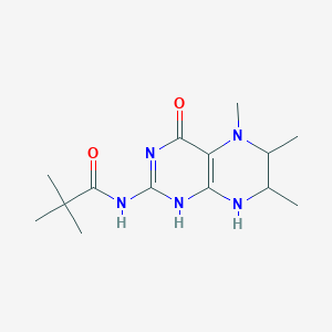 molecular formula C14H23N5O2 B493303 2,2-dimethyl-N-(5,6,7-trimethyl-4-oxo-1,6,7,8-tetrahydropteridin-2-yl)propanamide 