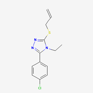 molecular formula C13H14ClN3S B4933036 3-(allylthio)-5-(4-chlorophenyl)-4-ethyl-4H-1,2,4-triazole 