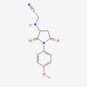 {[1-(4-methoxyphenyl)-2,5-dioxo-3-pyrrolidinyl]amino}acetonitrile