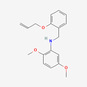 molecular formula C18H21NO3 B4933044 N-[2-(allyloxy)benzyl]-2,5-dimethoxyaniline 