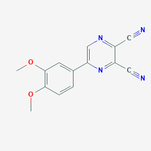 5-(3,4-Dimethoxyphenyl)pyrazine-2,3-dicarbonitrile