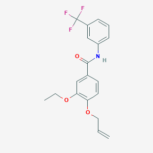 molecular formula C19H18F3NO3 B4933061 4-(allyloxy)-3-ethoxy-N-[3-(trifluoromethyl)phenyl]benzamide 