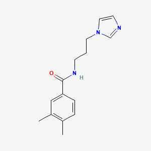 molecular formula C15H19N3O B4933083 N-[3-(1H-imidazol-1-yl)propyl]-3,4-dimethylbenzamide CAS No. 5694-60-0