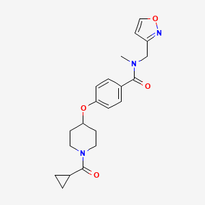 4-{[1-(cyclopropylcarbonyl)-4-piperidinyl]oxy}-N-(3-isoxazolylmethyl)-N-methylbenzamide