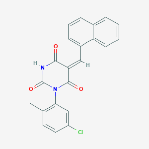 1-(5-chloro-2-methylphenyl)-5-(1-naphthylmethylene)-2,4,6(1H,3H,5H)-pyrimidinetrione