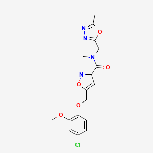 5-[(4-chloro-2-methoxyphenoxy)methyl]-N-methyl-N-[(5-methyl-1,3,4-oxadiazol-2-yl)methyl]-3-isoxazolecarboxamide