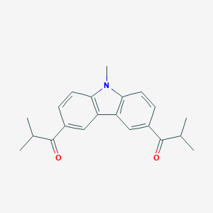 molecular formula C21H23NO2 B493316 1-(6-isobutyryl-9-methyl-9H-carbazol-3-yl)-2-methyl-1-propanone 