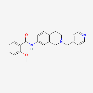 molecular formula C23H23N3O2 B4933164 2-methoxy-N-[2-(4-pyridinylmethyl)-1,2,3,4-tetrahydro-7-isoquinolinyl]benzamide 