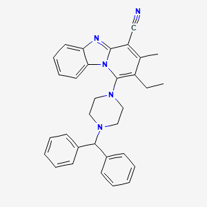 1-[4-(diphenylmethyl)-1-piperazinyl]-2-ethyl-3-methylpyrido[1,2-a]benzimidazole-4-carbonitrile