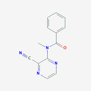 molecular formula C13H10N4O B493318 N-(3-cyano-2-pyrazinyl)-N-methylbenzamide 