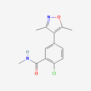 molecular formula C13H13ClN2O2 B4933196 2-chloro-5-(3,5-dimethyl-4-isoxazolyl)-N-methylbenzamide 