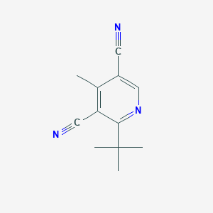 molecular formula C12H13N3 B493321 2-Tert-butyl-4-methylpyridine-3,5-dicarbonitrile 