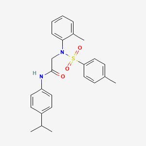 molecular formula C25H28N2O3S B4933213 N~1~-(4-isopropylphenyl)-N~2~-(2-methylphenyl)-N~2~-[(4-methylphenyl)sulfonyl]glycinamide 