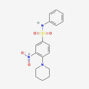 3-nitro-N-phenyl-4-(1-piperidinyl)benzenesulfonamide