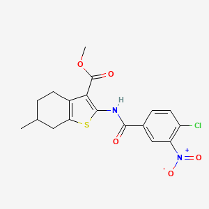 methyl 2-[(4-chloro-3-nitrobenzoyl)amino]-6-methyl-4,5,6,7-tetrahydro-1-benzothiophene-3-carboxylate