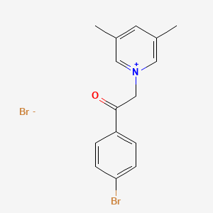 molecular formula C15H15Br2NO B4933257 1-[2-(4-bromophenyl)-2-oxoethyl]-3,5-dimethylpyridinium bromide 