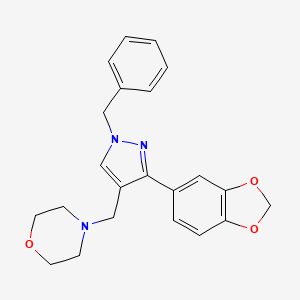 molecular formula C22H23N3O3 B4933264 4-{[3-(1,3-benzodioxol-5-yl)-1-benzyl-1H-pyrazol-4-yl]methyl}morpholine 