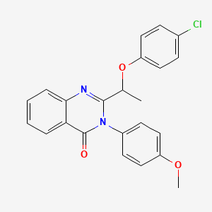 molecular formula C23H19ClN2O3 B4933271 2-[1-(4-chlorophenoxy)ethyl]-3-(4-methoxyphenyl)-4(3H)-quinazolinone 