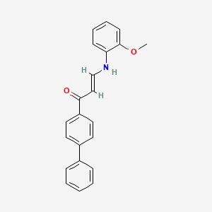 molecular formula C22H19NO2 B4933274 1-(4-biphenylyl)-3-[(2-methoxyphenyl)amino]-2-propen-1-one 