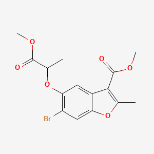 methyl 6-bromo-5-(2-methoxy-1-methyl-2-oxoethoxy)-2-methyl-1-benzofuran-3-carboxylate