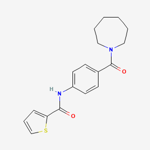 molecular formula C18H20N2O2S B4933284 N-[4-(1-azepanylcarbonyl)phenyl]-2-thiophenecarboxamide 