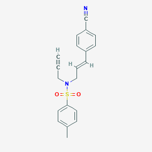molecular formula C20H18N2O2S B493330 N-(4-cyanocinnamyl)-4-methyl-N-(2-propynyl)benzenesulfonamide 