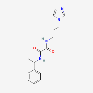 molecular formula C16H20N4O2 B4933301 N-[3-(1H-imidazol-1-yl)propyl]-N'-(1-phenylethyl)ethanediamide 