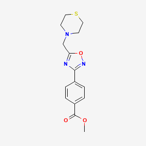 molecular formula C15H17N3O3S B4933308 methyl 4-[5-(4-thiomorpholinylmethyl)-1,2,4-oxadiazol-3-yl]benzoate 