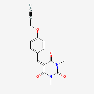 1,3-dimethyl-5-[4-(2-propyn-1-yloxy)benzylidene]-2,4,6(1H,3H,5H)-pyrimidinetrione