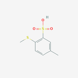 molecular formula C8H10O3S2 B493334 5-Methyl-2-methylsulfanylbenzenesulfonic acid CAS No. 792951-92-9