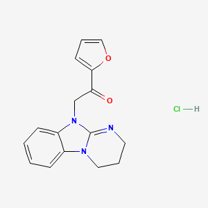 2-(3,4-dihydropyrimido[1,2-a]benzimidazol-10(2H)-yl)-1-(2-furyl)ethanone hydrochloride