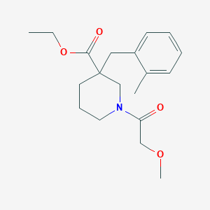 molecular formula C19H27NO4 B4933356 ethyl 1-(methoxyacetyl)-3-(2-methylbenzyl)-3-piperidinecarboxylate 