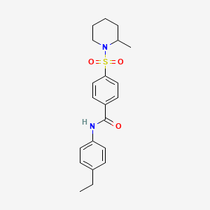 N-(4-ethylphenyl)-4-[(2-methyl-1-piperidinyl)sulfonyl]benzamide