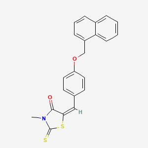 3-methyl-5-[4-(1-naphthylmethoxy)benzylidene]-2-thioxo-1,3-thiazolidin-4-one