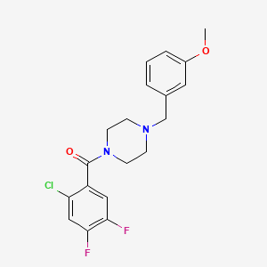 molecular formula C19H19ClF2N2O2 B4933410 1-(2-chloro-4,5-difluorobenzoyl)-4-(3-methoxybenzyl)piperazine 