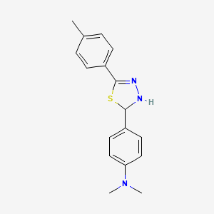 N,N-dimethyl-4-[5-(4-methylphenyl)-2,3-dihydro-1,3,4-thiadiazol-2-yl]aniline
