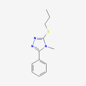 molecular formula C12H15N3S B4933431 4-methyl-3-phenyl-5-(propylthio)-4H-1,2,4-triazole 